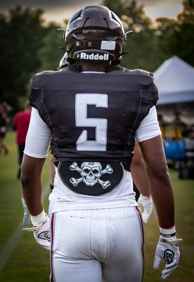 Panther number 5 walking to the field before kickoff